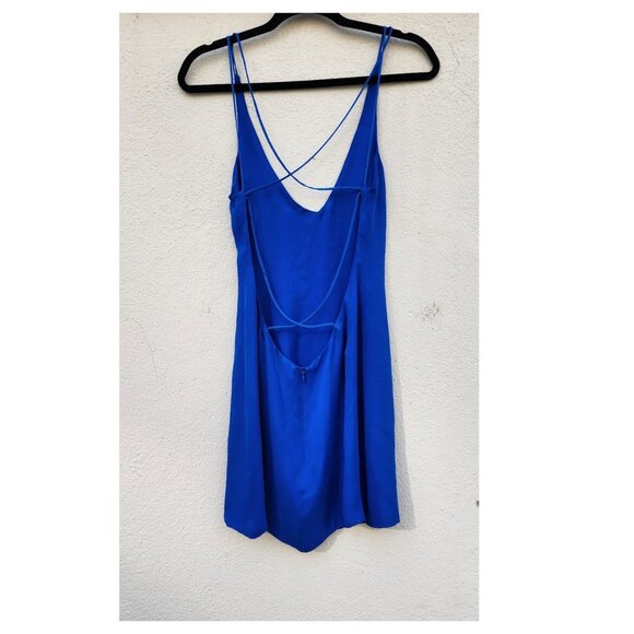 Olcay Gulsen 100% Silk Open Cross Back Mini Dress - Picture 3 of 8